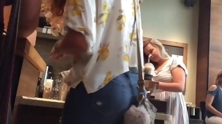 teen with perfect ass at starbucks