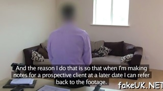 uk fake agent pleases her fuckmate